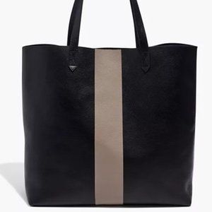 Madewell Paint Stripe Transport Leather Tote